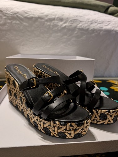 Sandalo dior rattan nero - dior,