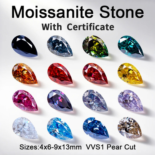 Perline pietre moissanite