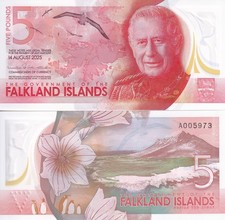 Isole Falkland 5 sterline 2025
