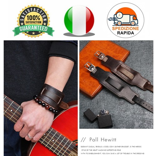 Bracciale cuoio con fibbia - cuoio,