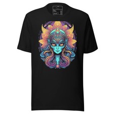 T-shirt colorata Alien Art