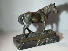 Pierre-Jules Mêne antica scultura bronzo cavallo stallone Francia XIX secolo