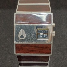 Orologio NIXON THE ROTOLOG Uomo Quarzo Quadrante Nero Marrone Giappone - Rango B