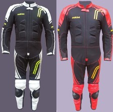 Leather and fabric tuta - leather,