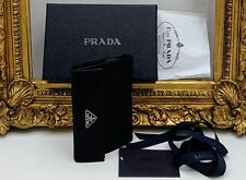 PRADA PORTAFOGLIO ORIZZONTALE NYLON E PELLE SAFFIANO NERO VINTAGE FULL SET