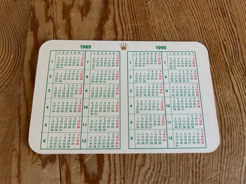 Rolex calendario years - -, 1989
