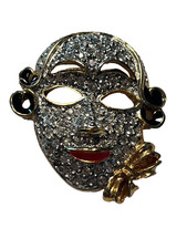 Spilla con strass maschera
