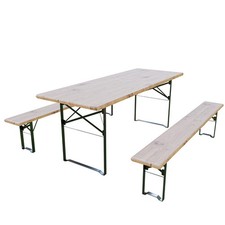 Set birreria in legno naturale