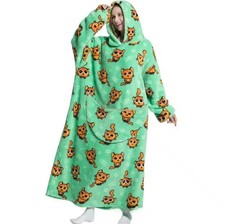 Coperta in Pile con Maniche, Tasca e Cappuccio - Plaid Morbido per Casa e Divano