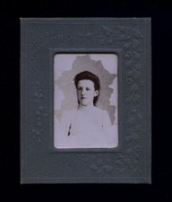 G fotografia d'epoca albumina GIOVANE DONNA barbaglia-torino