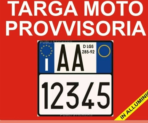 Targa moto provvisoria - moto,