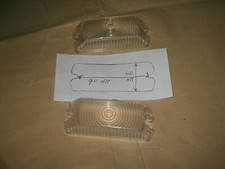 PAIR OF VINTAGE CAR GLASS