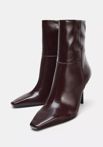 Zara burgandy boots eu - boots,