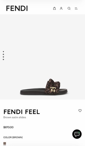 Scivoli raso marrone fendi - scivoli,