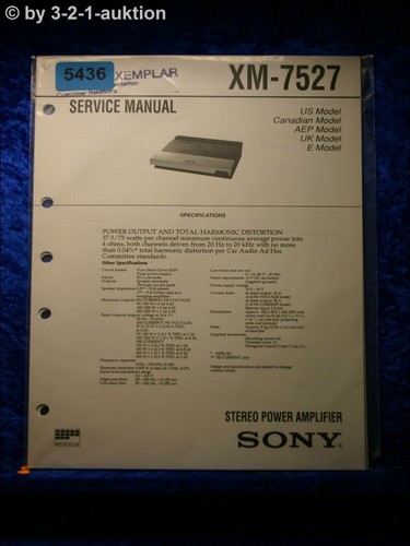 Sony service manual - sony, 7527