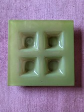 Piattino Presentazione Pietanze Vetro Verde 16,5x16,5 Vintage But New