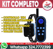 COLLARE KIT con MICOROFONO TELECOMANDO CANI 1000m ADDESTRAMENTO CANE ANTIABBAIO