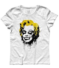 T-shirt donna Marilyn Monroe teschio skull Marylin tatto style street art