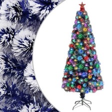 Albero Natale Artificiale con LED in Fibra Ottica Misure/Colori Diversi vidaXL