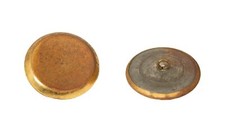 SG Set 4 bottoni rotondi in metallo anticato con gambo da cucire mm.27 x 27 x 9 