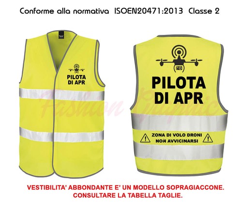 Gilet alta visibilita pilota - alta, visibilita'
