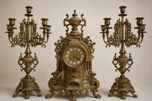 Trittico orologio barocco - orologio,