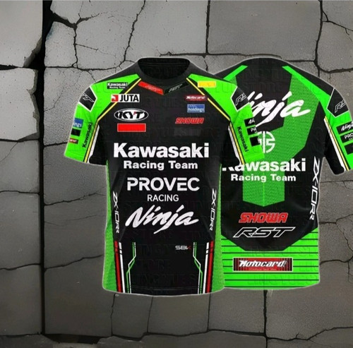 Shirt con logo kawasaki - t,