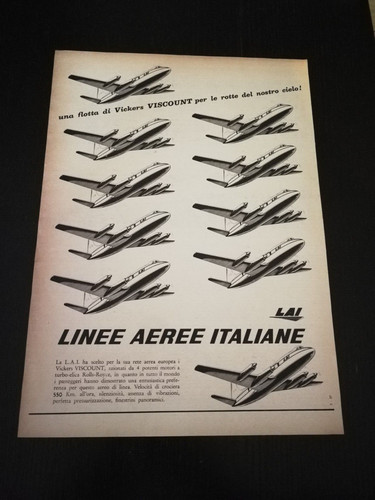 1957 linee aeree italiane lai - linee,