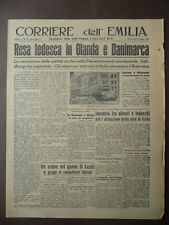 Giornali Episodi Storici Corriere Emilia Resa Tedesca Olanda Danimarca 1945
