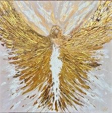 ANGELO Quadro Moderno Dipinto a Mano Acrilico su Tela Painting Pezzo Unico