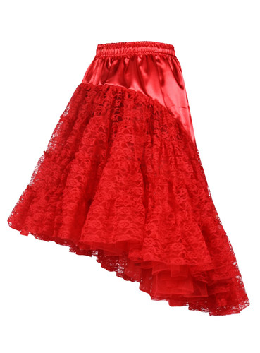 Sottoveste con strascico rosso