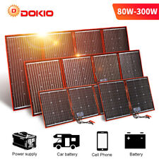 Dokio Pannello Solare Portatile 100w 200w 300w per Campeggio/Batteria/Camper