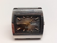 Pryngeps orologio uomo vintage meccanico automatico rettangolare 36 mm