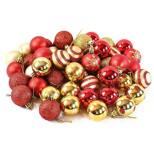 Palline natale rosse oro - palline,