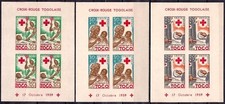 Togo 1959 Croce Rossa Salute Medica Donatori di Sangue Infermiera Bambino Paziente Imperf MNH
