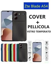 CUSTODIA BACK COVER  COLOR per ZTE BLADE A54 5G  + PELLICOLA VETRO TEMPERATO
