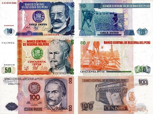 Peru lotto 3 banconote - peru',