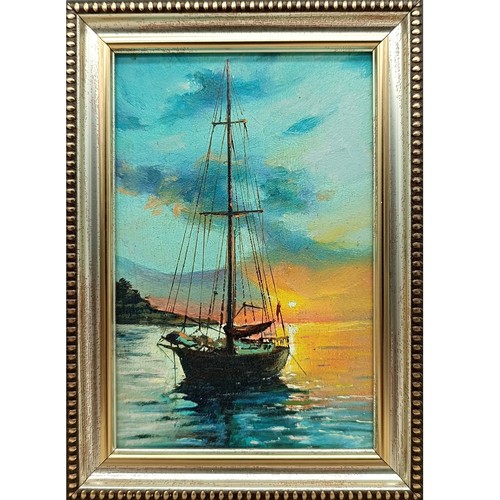 Dipinto olio paesaggio marino