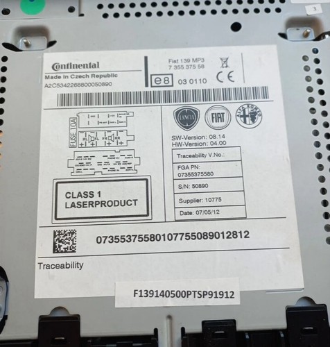 Codice radio daiichi lancia - radio,