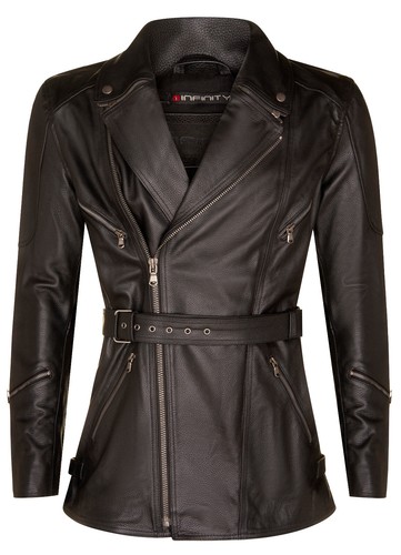Uomo croce zip nero pelle - croce, 3/4