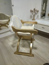 coppia sedie savonarola restyling completo dell'imbottitura, fondo e tessuto