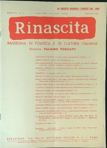 Rinascita anno xiii - rinascita, n