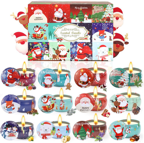 12pcs candele profumate regalo - candele,