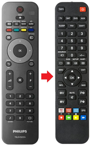 Telecomando adatto per philips - adatto,