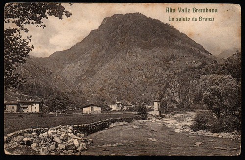 Cartolina branzi alta valle - cartolina, branzi,
