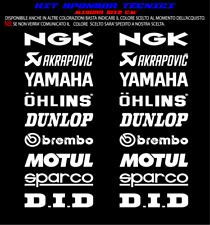 KIT STICKERS ADESIVI KIT SPONSOR TECNICI MOTO CROSS T MAX QUAD DUNLOP AKRAPOVIC