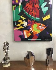 ? Vaso da fiori vintage in metallo Alessi 182 con marchio FB  da Gioielleria