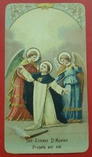 EGIM antico Santino SAN TOMMASO D'ACQUINO n°744 HOLY CARD Carlo Gariboldi Milano