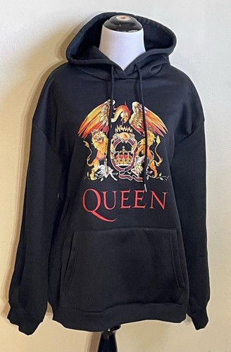 Felpa con cappuccio nera - , queen