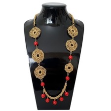 Collana Lunga Dorata Giada